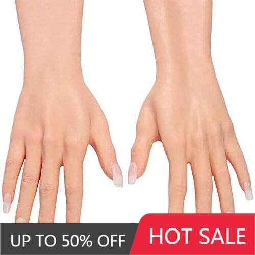 KUMIHO Realistic Silicone Female Gloves Crossdressing for Transvestite Cosplay Performance Props Drag Queen can stretchable