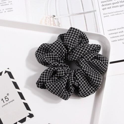 1Pcs New Striped Hair Rope Plaid Elastics Rubber Bands Soft Girl Scrunchies For Women Ponytail Holder Decorate Accessories