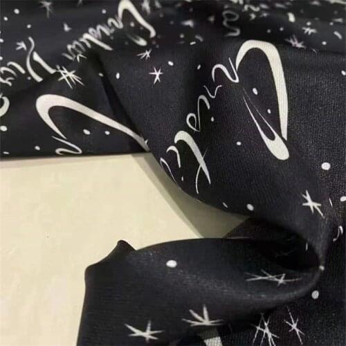 Fantasy Starry Sky Silk Fabric 21 Mumi Stretch Twill Clothing Suit Shirt Dress Mulberry Silk Fabric Sewing Character 100