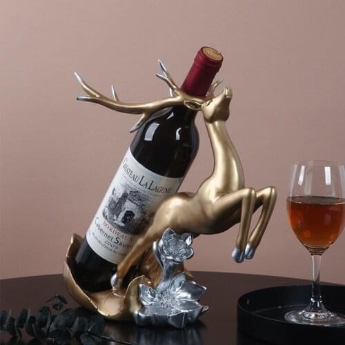 Nordic modern creative elk wine rack decoration light luxury home living room vertical wine cabinet decoration rack decoration