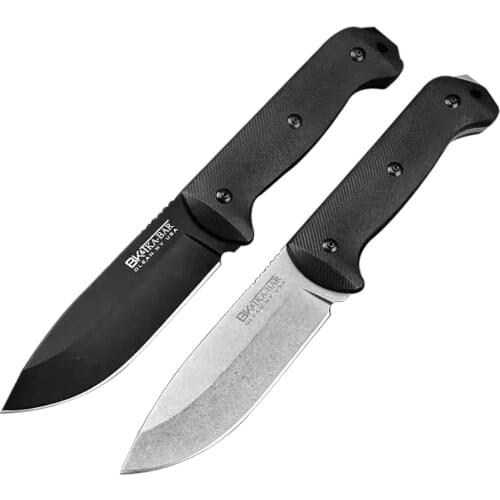 DuoClang Military Hunting Knife Full Tang D2 Steel Blade Outdoor Survival Knives with Tactical Kydex Sheath
