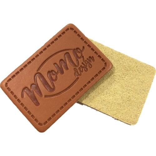 Good Quality Rectangle Embosses Patches Leather Clothing Label For Garments Label Hot sale pro