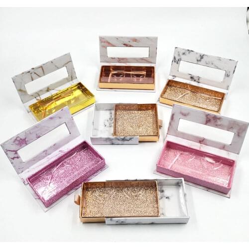 NEW 10/pack wholesale eyelash packaging box lash boxes packaging faux mink lashes square round empty case bulk