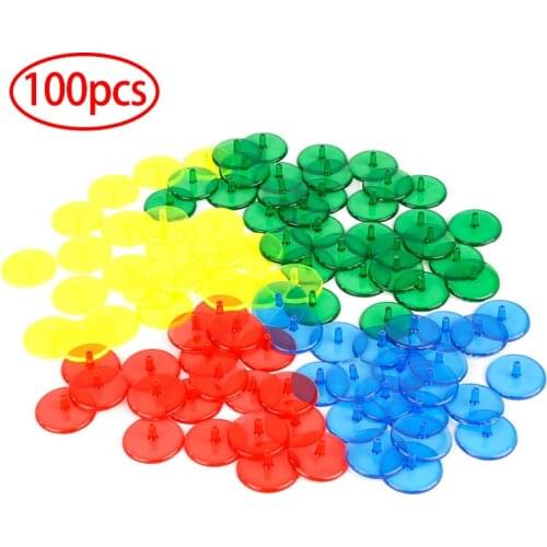 Golf Balls 100Pcs 24mm Clear Round Plastic Golf Accessories Ball Entertainment Position Marker Random Color Golf