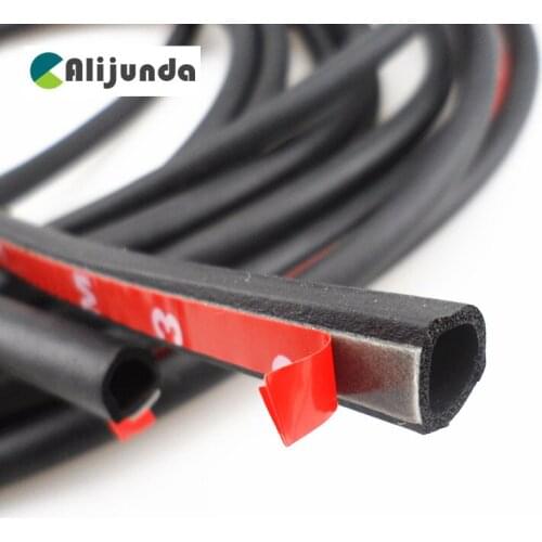 2 meters Universal Small D Large D Rubber Seals Car Door Noise Sound Isolation Noise Waterproof Car Door Gask Rubber
