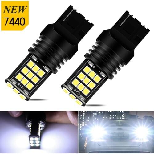 2X LED Bulb Reverse Light T20 W21W WY21W 7440 1156 BA15S P21W For Hyundai Tucson 2017 Ix25 Creta Kona IX35 Solaris I30 6000k 12V