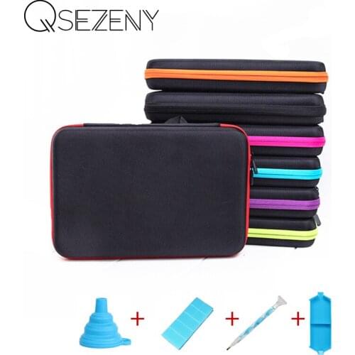 30/60 Bottles Diamond Painting Box Tool Container Storage Box Carry Case Holder Hand Bag ZipperDiamond Cross Stitch Accessories