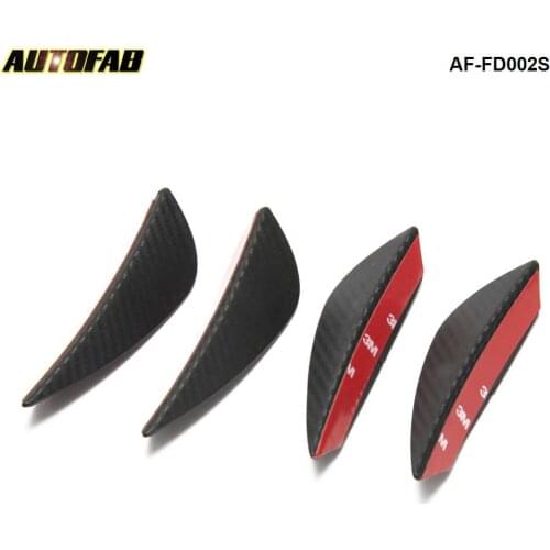 4pcs Universal Fit Front Bumper Lip Splitter Fins Body Spoiler Canard Valence Chin Carbon fiber Color AF-FD002S