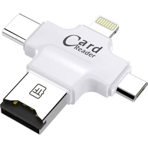 4'in1 Card Reader iOS Android Type-C USB TF SD