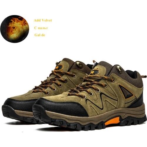 Winter Plush Hiking Shoes Boots for Men Professional Outdoor Trekking Boots Tourism Shoes Men Sports Sneakers Mountain Climbing