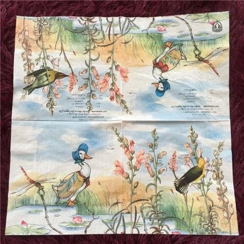 Decoupage paper napkins elegant tissue vintage towel animal monkey bird flower birthday wedding party home beautiful decor 20