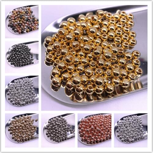 New 300-30pcs 3/4/5/6/8/10mm Round CCB Beads Loose Spacer Beads for Jewelry Making DIY Handicrafts Necklace Bracelet