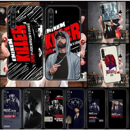 Eminem rapper EM Phone case For Xiaomi Redmi Note 7 7A 8 8T 9 9A 9S 10 K30 Pro Ultra black trend coque pretty funda tpu back