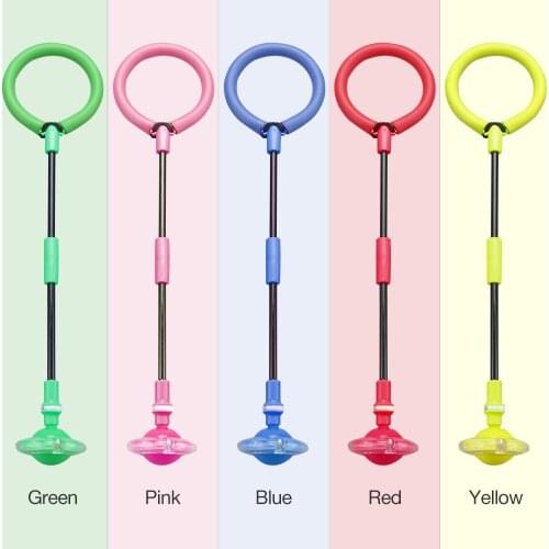 Children Glowing Bouncing Ball One Foot LED Flashing Jumping Ropes Ankle Skip Children Portable Interactive Present