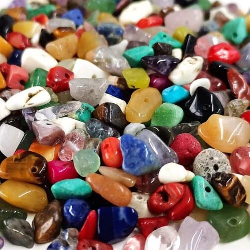 E56A 400Pcs Exquisite Crystal Beads Bulk Irregular Crushed Stone Set with Ring Measurement Kit Jewelry Ring Making Supplies