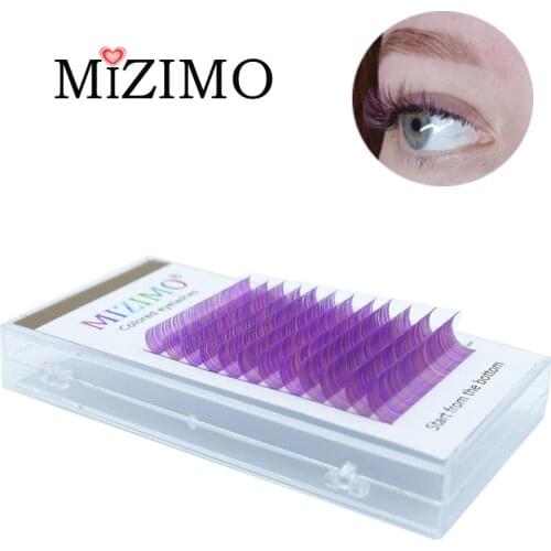 New 8-13mm Mixed Length Color Grafting Eyelash Multi-color Makeup Artificial Mink Hair Eyelash Extension Tool