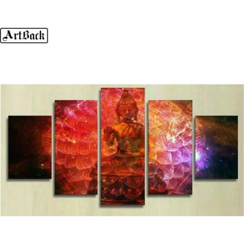 Five Spell Diamond Painting Buddha 5d Full Square / Round Drill Religious Diamond Mosaic Diamond Embroidery Crafts
