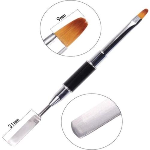 Nail Art Brush Nail Painting Pen Gel Polish Gradient Color Nail Art Brush Rhinestone Crystal Acrylic Nail Drawing Pen Tool