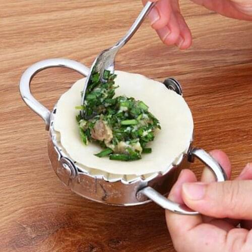 Kitchen Pastry Tools Maker Dough Cutter Cooking Dumpling Mould Stainless Steel Cut Leather Pastry Tools Kitchen Accessories