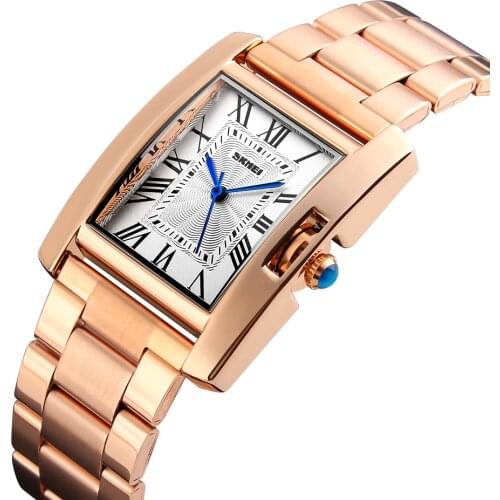 SKMEI Fashion Lovers Quartz Watch Men Women Stainless Steel Casual Watches Women Waterproof Ladies Wristwatches relogio feminino