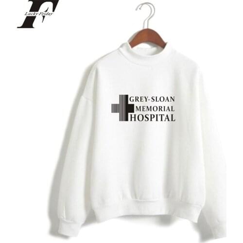 LUCKYFRIDAYF 2018 Greys Anatomy cotton oversized hoodies Sweatshirts Crewneck Pullover Womens pink moletom masculino tracksuit