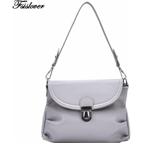 Fashion Simply soft PU Leather Crossbody Bags For Women 2021 Solid Color Shoulder Messenger Bag Lady Travel Small Handbags