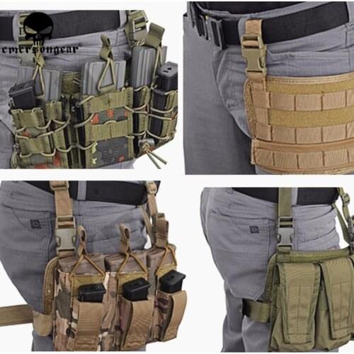 EMERSONGEAR Modular Rife Leg Panel Pouch Tactical Molle Drop Leg Pouch Hunting Pistol Gun Holster Tools Molle Pouch EM6277