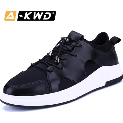 2019 Summer Shoes Men Trainers Elevator Shoes for Men Mokasyny Meskie Fashion Shoes Mens Seakers Korean Slip-on Flat Shoes Men