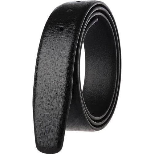 MEDYLA Mens Business Belt No Buckle Matte Metal Rotary Buckle Natural Leather Business Belt for Men Business Accessories