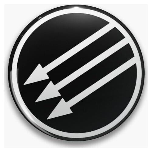 Three Arrows Anti Fascist Soft Button Pin Jewelry Funny Brooch Badge Collar Decor Clothes Metal Cute Creative Lover Lapel Pin