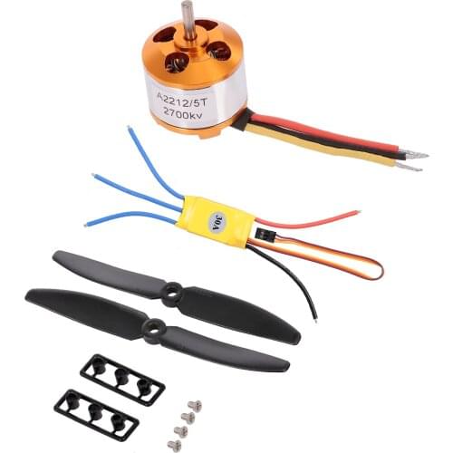 New A2212 1000/1400/2700KV RC Brushless Motor with 30A Brushless ESC and Pair 5030 Propeller for X525 RC Quadcopter Helicopter