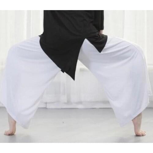 Solid Loose Sweatpants Trousers Long Dancing Modal Pant Drawstring Wide Leg Dancer Practice Capri