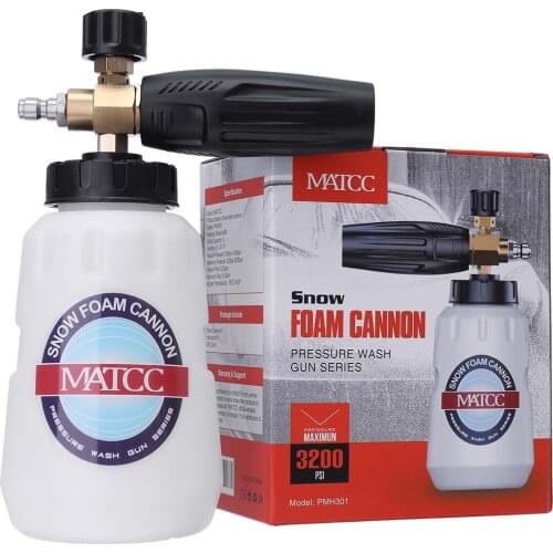 220Bar Foam Wash Snow Foam Gun 1/4" Car Washer 1L Bottle High Pressure Washer Water Foam Washing Pump Soap Lance Spray Jet