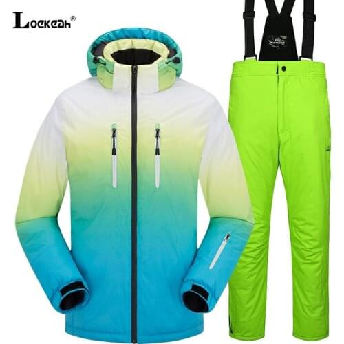 Thick Warm Ski Suit Unisex Waterproof Windproof Skiing Snowboarding Jacket Pants Set Man Women Female Snow Outdoor