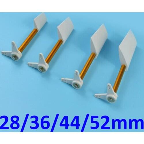 Free Shipping Nylon steering-wheel kit full immersion rudder+servo arm+bushing+shaft kit for RC Boat 28/36/44/52mm white color