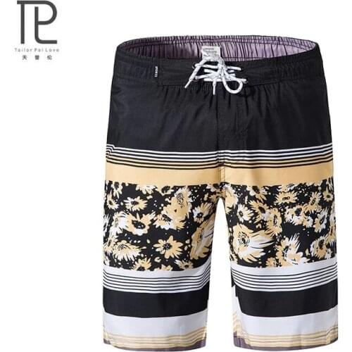 Tailor Pal Love Men Shorts Beach Swimwear Quick Drying Print Short pants Polyester material Elastic Casual and Breathable