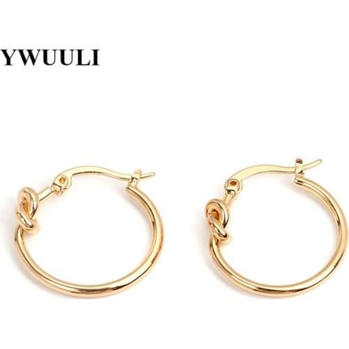 Simple Korean Cute Twisted Knotted Geometric Stud Earrings for Women Creative Round Circle Pendientes Fashion Jewelry RY286