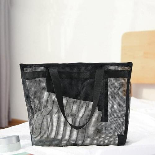 Women Mesh Transparent Bag Double-layer Heat Preservation Large Capacity Picnic Beach Bags holiday beach park sports Shoulder ba
