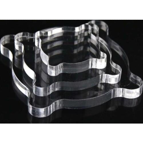 Lined stamp block transparency Acrylic pad for DIY Scrapbooking Clear stamps DIY scrapbook photo album Decorative card making