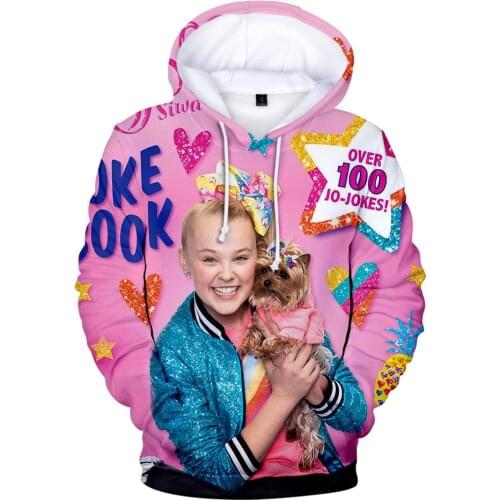 Dropship 3-14 Years JOJO Siwa Kids Top Hoodies Sweatshirt T Shirt Clothes Hooded Shirts Baby Girls princess Teenager Clothing