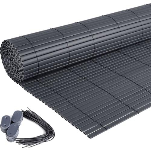 PVC Privacy Shield Fence Balcony Garden Fence Awning Fence Matte Windbreak Outdoor Blinds Screen Roller Visual Protection