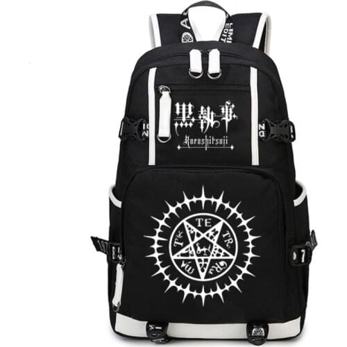 Anime Black Butler Cosplay Oxford Backpack Students School Shoulder Bag Unisex Fashion Laptop Travel Rucksack Outdoor Gifts