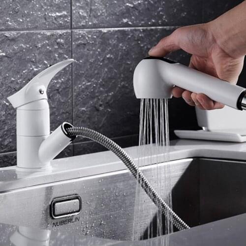 LASO All copper bath faucets hot and cold face basin bibcock kitchen lavabo draws faucet sprinkler head stretch hose taps