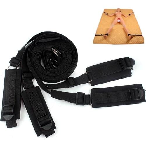 Adult Games Slave Bdsm Bondage Set Ankle Cuffs Bed Under Slave Handcuffs Erotic Toys Adult Sex Products For Couples Beds Belt