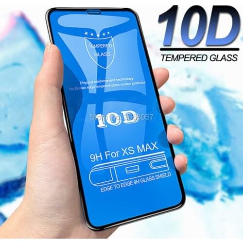 10D tempered glass For iPhone 12 XS Max XR 5s 7 8 Plus Glass Screen Protector For iPhone12 Full Cover Film 10D Curved 50pcs