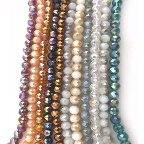 10mm Wheel Faceted Crystal Loose Beads For Bracelets Necklace DIY 13 Colors For Choose 200pcs/lot
