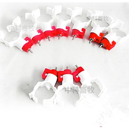 100pcs/lot Stainless Ball Chicken Poultry Water Nipple Feeder With Clips