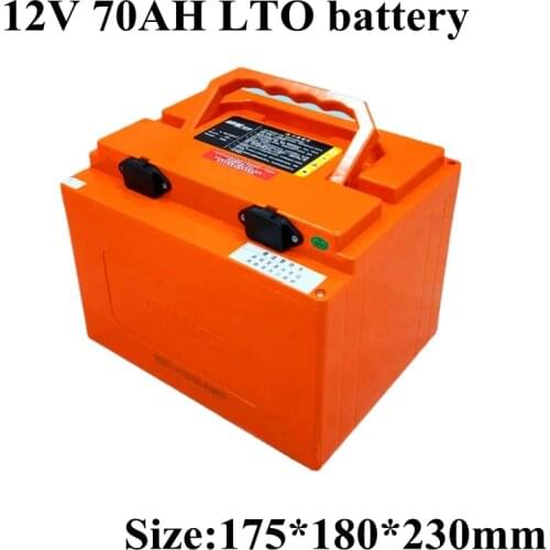 20000 Cycle 12v 70Ah Lithium Titanate 12v LTO Battery Pack with BM for Boat RV Storage System Backup Power Inverter+10A Charger