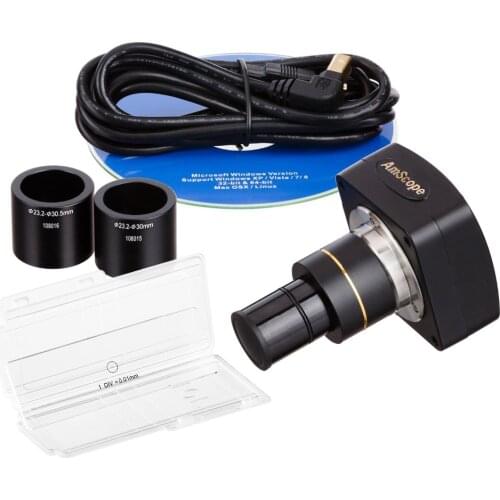 AmScope 3MP USB2.0 High-speed Microscope Digital Camera+ Calibration Kit MU300-HS-CK