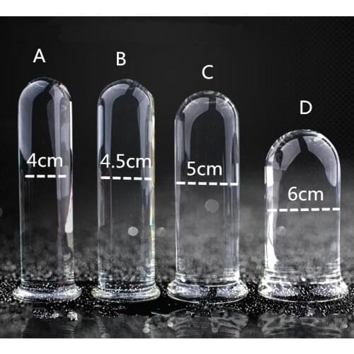 Buttplug 4O/45/50/60mm Cylindrical big glass anal plug smooth beads butt plug dilatador anal dildo male prostata massage sex toy
